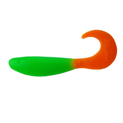 Силиконовая приманка Helios Hybrid 3,15"/8,0 см Lime & Orange 7шт. (HS-14-020)