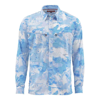 Рубашка Simms Intruder BiComp LS Shirt, Cloud Camo Blue, XL
