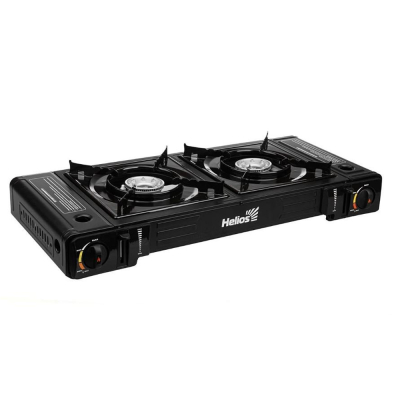 Плита газовая портативная двухконфорочная Helios (HS-BDZ-2X155)