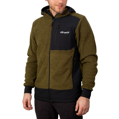 Кофта флисовая Graff (233-P-BL-13) коричневая р. M