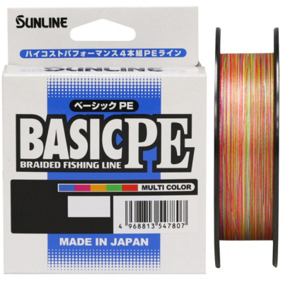 Шнур Sunline Basic PE HG 200m (Multicolor 5C) #1/16lb