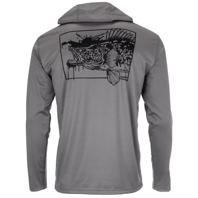 Термофутболка Simms Tech Hoody - Artist Series, Walleye/Steel, L