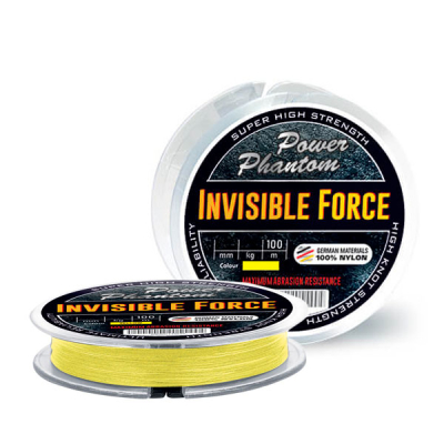 Леска Power Phantom Invisible Force Fluo 100m 0,12mm, 2,4kg