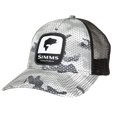 Кепка Simms Bass Patch Trucker, Hex Flo Camo Steel