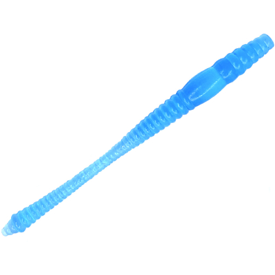 Силиконовая приманка МикроDжиг MicroWorm 2.5" 65мм цвет Голубой Прозрачный