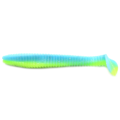 Силиконовая приманка Yaman Pro Flatter Shad 3" цвет #18 - Ice Chartreuse (уп. 6 шт.)