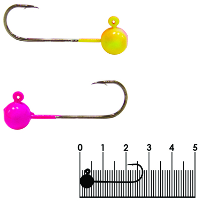 Джиг-головка TroutTheme - 0,2 гр - Розово-Желтая №2