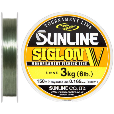 Леска монофильная Sunline Siglon V 150m (зеленая) # 6.0/25LB/0.405mm