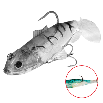 Силиконовая приманка оснащенная Mikado Crystal Fish WXH-63-8см цв. 113 (1уп.-2шт.)