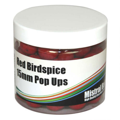 Бойлы Mistral Baits Pop-Up 15mm 200ml RED BIRD SPICE 15RBP (острая красная птица)