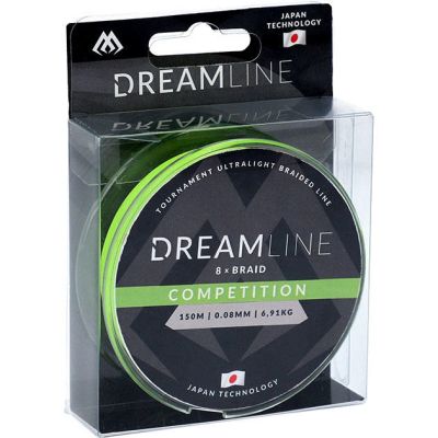 Плетеный шнур Mikado DreamLine Competition 150m Fluo Green 0.18mm /18.32kg