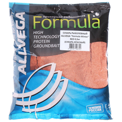 Прикормка Allvega "Formula Winter" Red 0,5кг (сухарь красный)