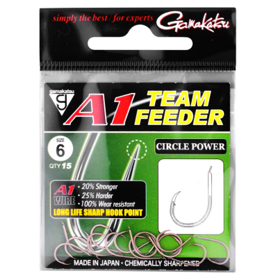 Крючок Gamakatsu A1 Team Feeder Circle Power №10 (15 шт.)