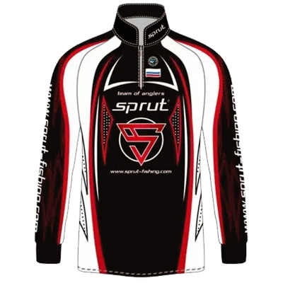 Футболка с длинным рукавом Sprut Team of Anglers II (Limited Edition) Black/White/Red р. M