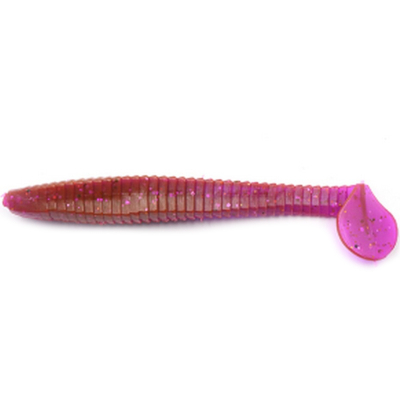 Силиконовая приманка Yaman Flatter Shad 4" цвет #21 - Magic Violet (уп. 5 шт.)