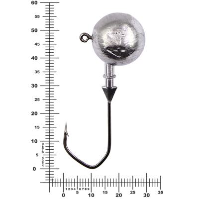 Мормыш Джиг не крашеный Шар 44 гр, кр-к VD-078 GNB-078-3/0-44(25)