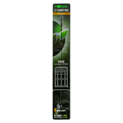 Поводок готовый Korda N-Trap DF Rig Barbless 15lb Wide Gape №8 безбородый KCR036