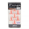 Тройник BKK Fangs BT-621 UVO черный никель с оранжевым UV покрытием № 2/0 5шт