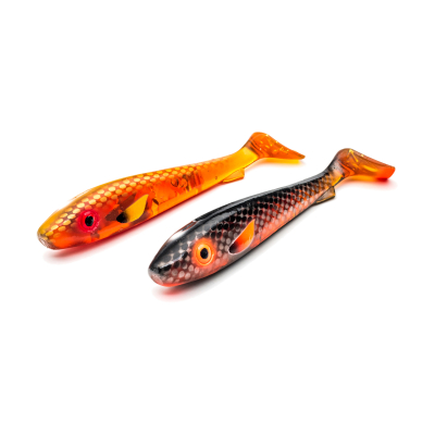 Силиконовая приманка Svartzonker Flash Series McRubber Jr 17cm 47гр 2шт Motoroil Black & Light Motoroil Eelpout