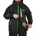 Костюм мужской демисезонный ХСН "Wild river" -10, hardguard, черный (зеленые молнии) (48-50/176)