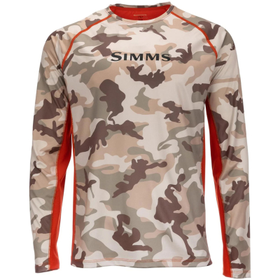 Термофутболка Simms SolarVent, Woodland Camo Sandbar, XL