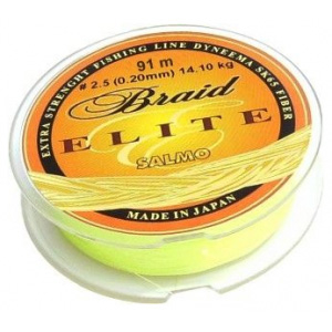 Леска плет. Salmo Elite Braid Yellow 91m 0.17mm