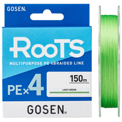 Шнур Gosen RooTS PE x4 Light Green 150m #0.8 14 LB