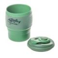Кружка силиконовая складная с крышкой Tramp оливковый/зеленый, 350мл
