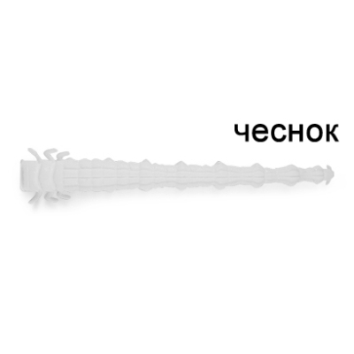 Силиконовая приманка Ojas Assa 63, White (fluo), 12шт/банка, аромат Чеснок