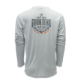 Футболка Grundens Logo Anchor LS Tech Tee, Grey Mist, L