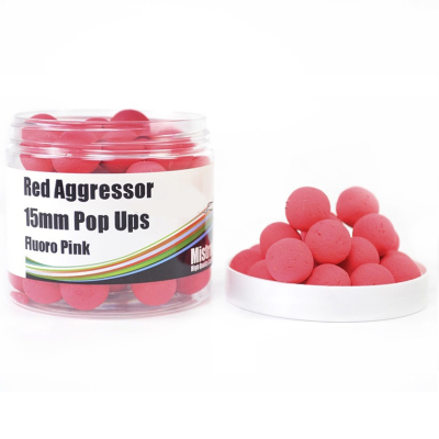 Бойлы Mistral Baits Pop-Up 15mm 200ml Red Agressor Fluoro Pink 15RAPP (красный агрессор розовый)