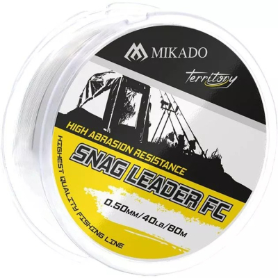 Поводочный материал Mikado Territory Shock Leader - Snag Leader FC 40lbs/0.50mm (80м) (AMC-SL50FC)