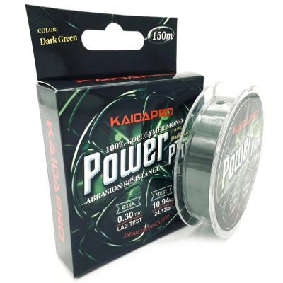 Леска Kaida Power Plus темно-зеленая 150м 0,20мм