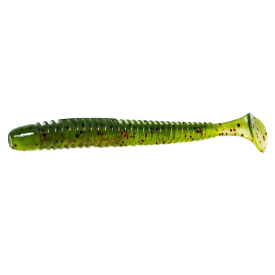 Силиконовая приманка Kaida Salmon 4.2" 11cm 7g Green Lemon-6tails HT#007