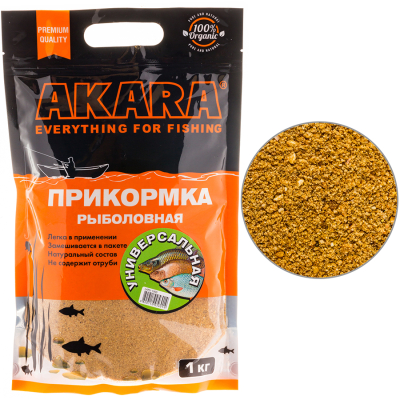 Прикормка Akara Premium Organic 1,0 кг Универсальная