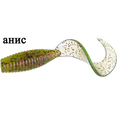 Мягкая приманка Flagman Moon 2" цв. green pumpkin/lime 12pc anis