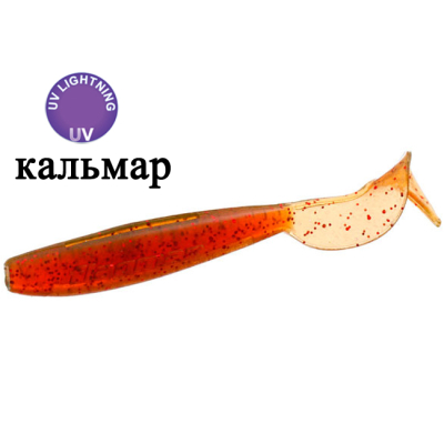 Мягкая приманка Flagman Vortex 4" цв. UV motor oil 6pc squid