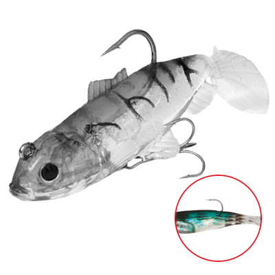 Силиконовая приманка оснащенная Mikado Crystal Fish WXH-63-6см цв. 37 (1уп.-2шт.)