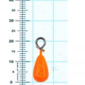 Груз крашеный Призёр "Колокол" с быстросъемной застежкой 4 гр, цвет 03-оранжевый, 3 шт/упак
