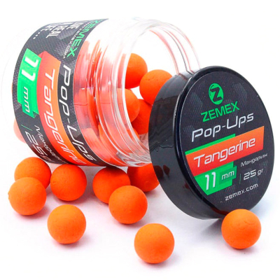 Бойлы плавающие ZEMEX Pop-Ups Tangerine, 11 мм, 25 гр