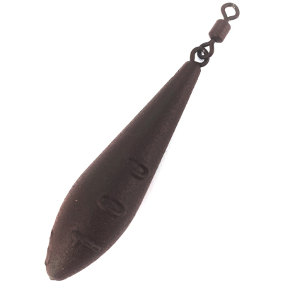 Грузило с вертлюгом F-Fishing Long Cast Brown ВР 140г 2шт