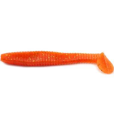 Силиконовая приманка Yaman Flatter Shad 5" цвет #03 - Carrot gold flake (уп. 4 шт.)