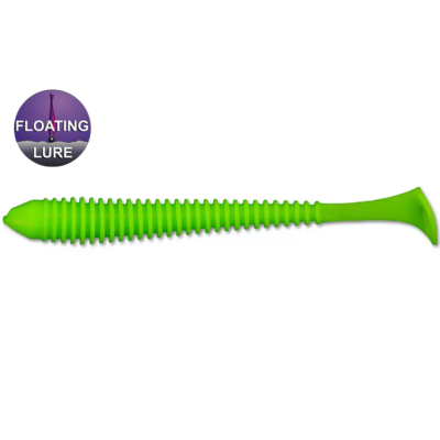 Силиконовая приманка Forsage Tasty worm 3.5" 9 см #021 Floating Chartreuse (7 шт)