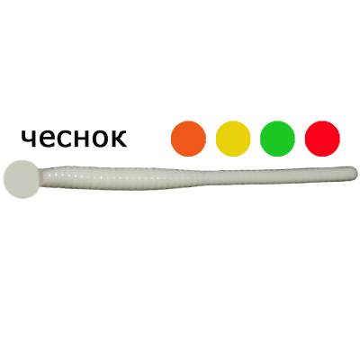Мягкая приманка MicroFishing Egg Worm 2.25" - 10шт. Белый Чеснок