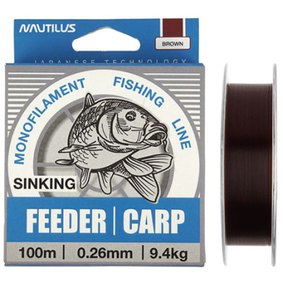 Леска Nautilus Feeder Карп 100м 0,26мм, 9,4кг