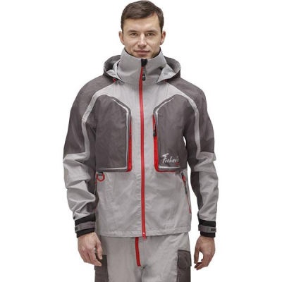 Куртка Nova Tour Fisherman "Риф Prime" (Серый/красный, XXXL)