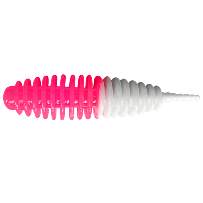 Силиконовая приманка Trout Bait Jumbo 65 Чеснок цв. 11 (White-Pink)