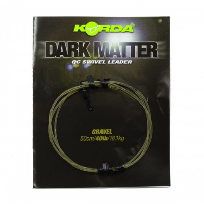 Готовый монтаж Korda Dark Matter Leader QC Swivel 50см Gravel 40lb