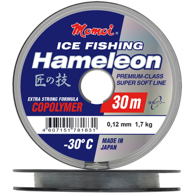 Леска зимняя Momoi Hameleon Ice Fishing, 30м 0,12мм 1,7кг