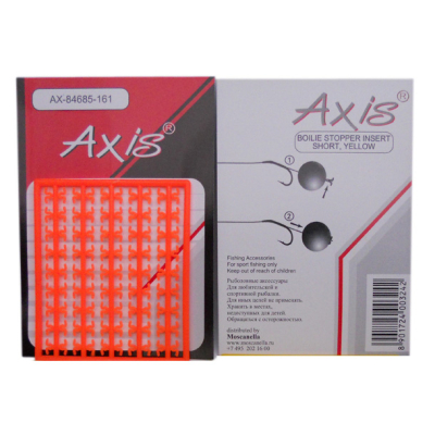 Axis AX-84685-161 Стопора для бойлов с коротким фиксатором, в рамке, оранжевый